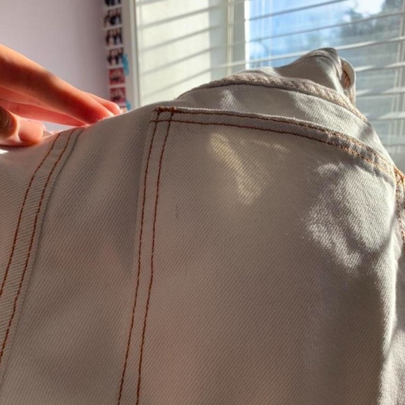 brandy melville tatum white low rise cargo jean - Picture 5 of 5